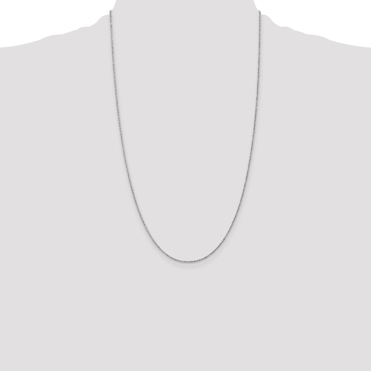 14k WG .8mm Light-Baby Rope Chain-PEN108-26