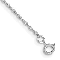 14k WG .8mm Polished Light Baby Rope Chain-PEN108-5.5