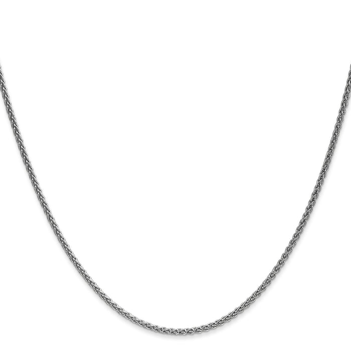 14k White Gold 1.7mm Spiga Chain-PEN121-18