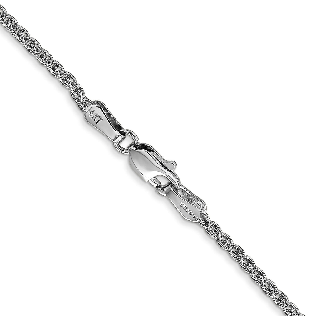 14k White Gold 1.7mm Spiga Chain-PEN121-26