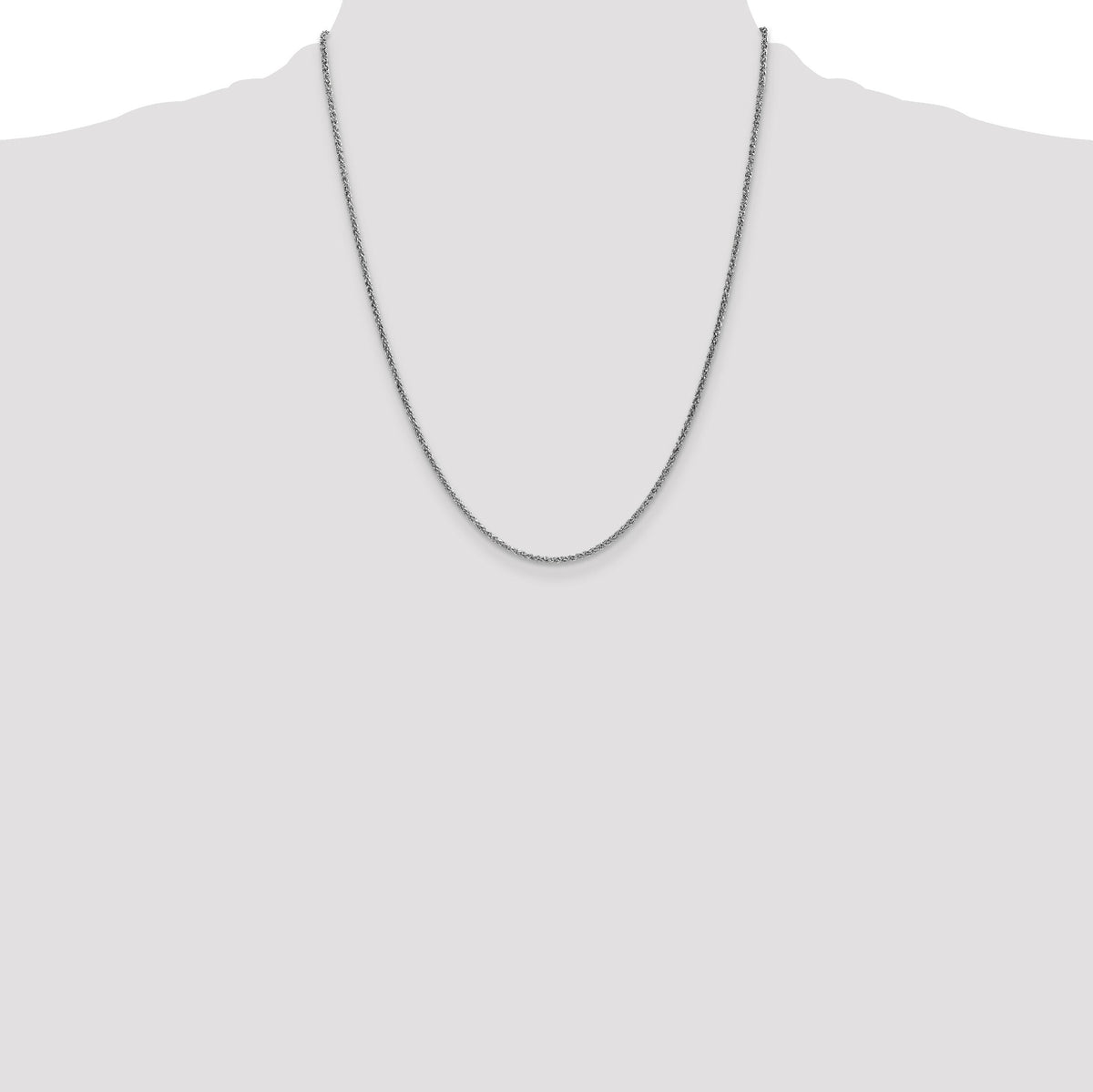 14k White Gold 1.7mm Spiga Chain-PEN121-22