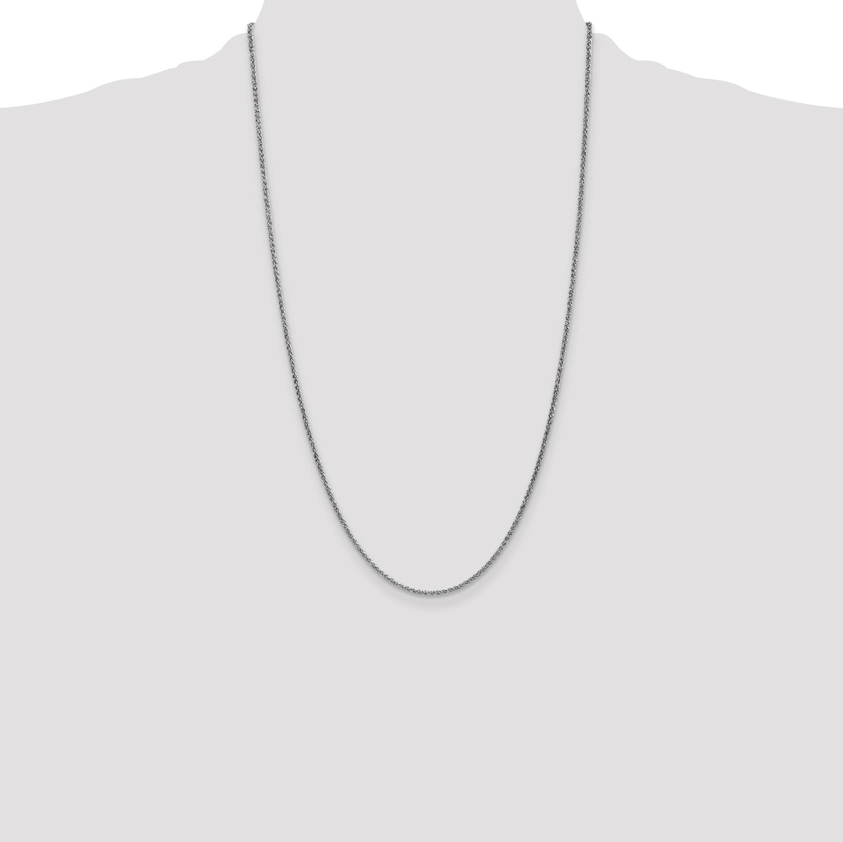 14k White Gold 1.7mm Spiga Chain-PEN121-26