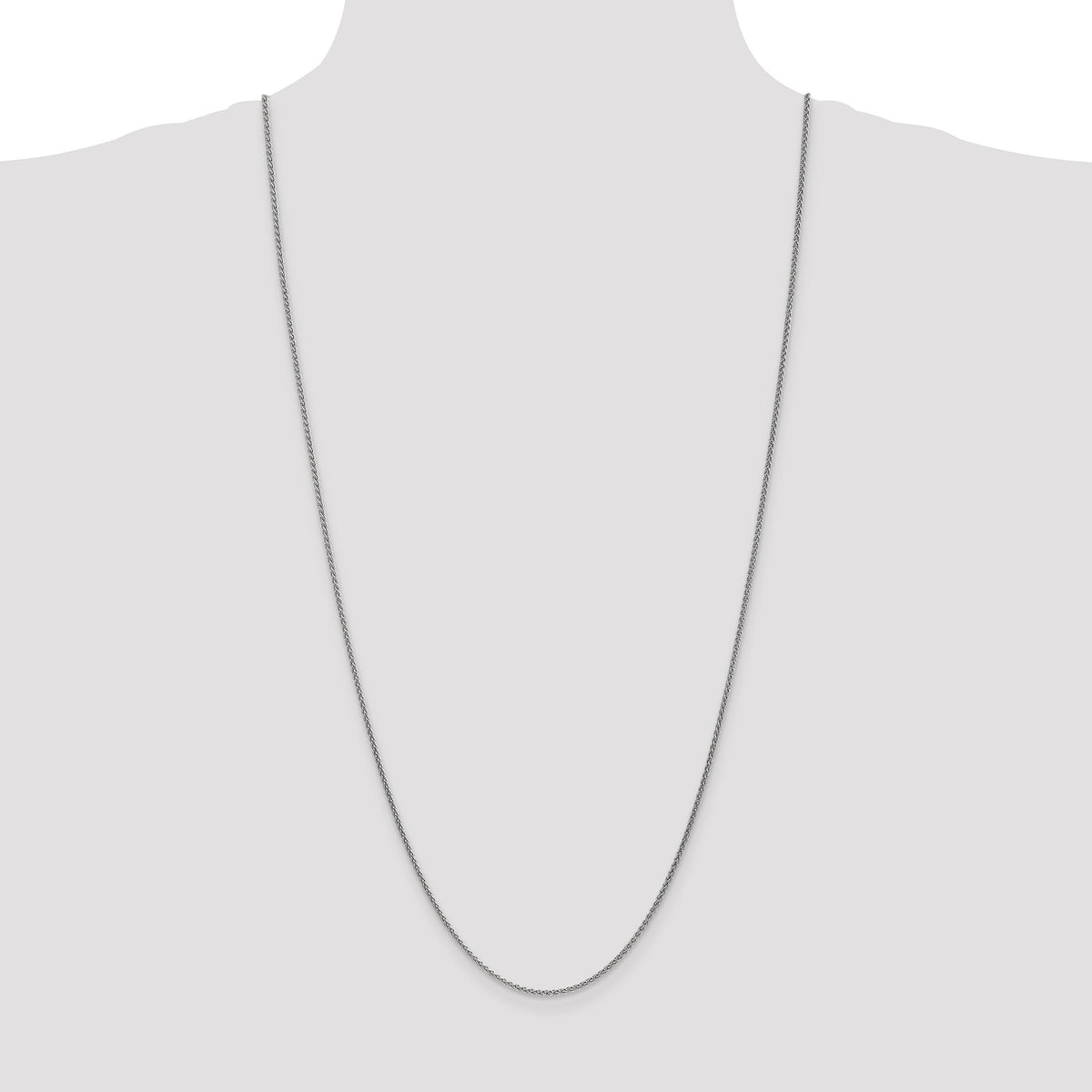 14k White Gold 1.7mm Spiga Chain-PEN121-30
