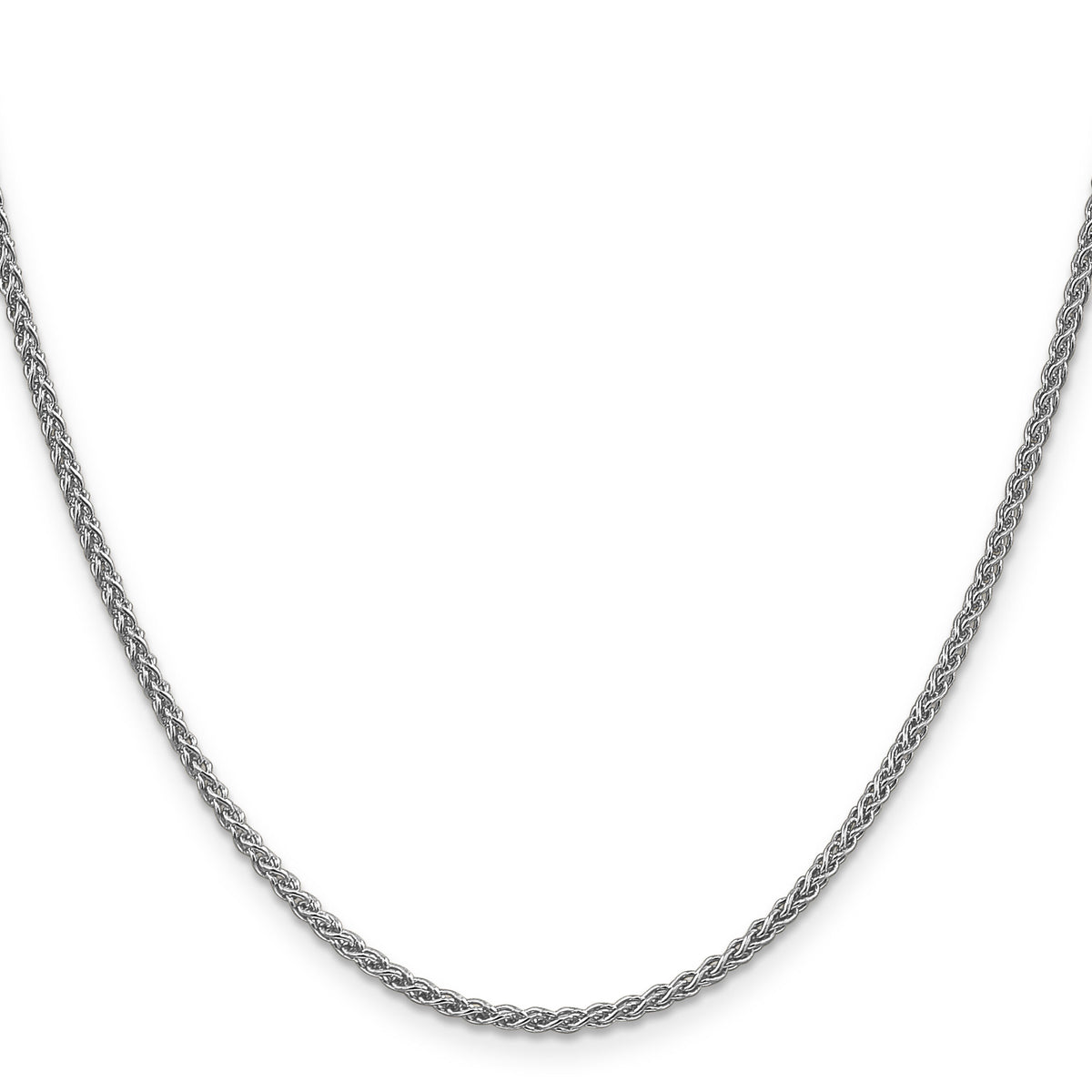 14k White Gold 2.1mm Spiga Chain-PEN122-30