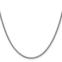 14k White Gold 2.1mm Spiga Chain-PEN122-20