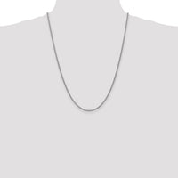 14k White Gold 2.1mm Spiga Chain-PEN122-24