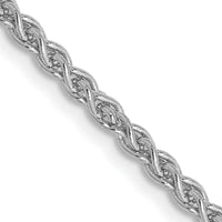 14k White Gold 2.1mm Spiga Chain-PEN122-24
