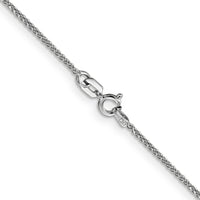 14k White Gold 1.05mm D/C Spiga with Spring Ring Clasp Chain-PEN126-18