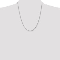 14k White Gold 1.05mm D/C Spiga with Spring Ring Clasp Chain-PEN126-22