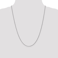 14k White Gold 1.05mm D/C Spiga with Spring Ring Clasp Chain-PEN126-24