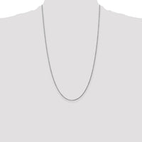 14k White Gold 1.05mm D/C Spiga with Spring Ring Clasp Chain-PEN126-26