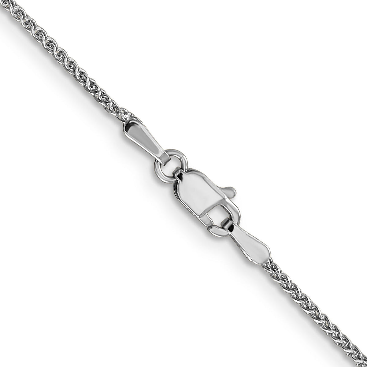 14k White Gold 1.25mm D/C Spiga Chain-PEN127-26
