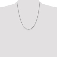 14k White Gold 1.25mm D/C Spiga Chain-PEN127-22