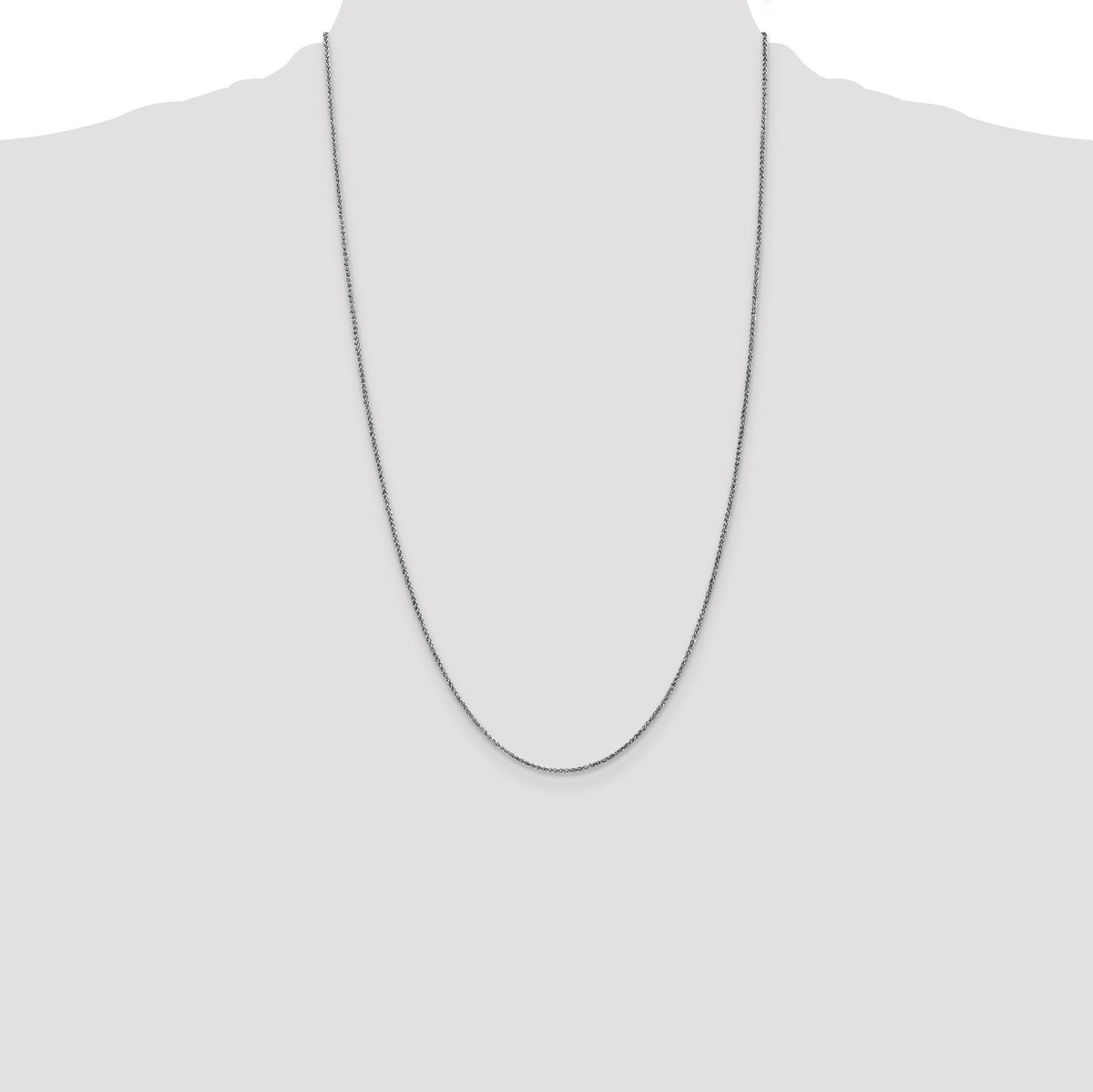 14k White Gold 1.25mm D/C Spiga Chain-PEN127-26