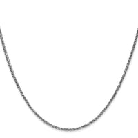 14k White Gold 1.7mm D/C Spiga Chain-PEN128-24