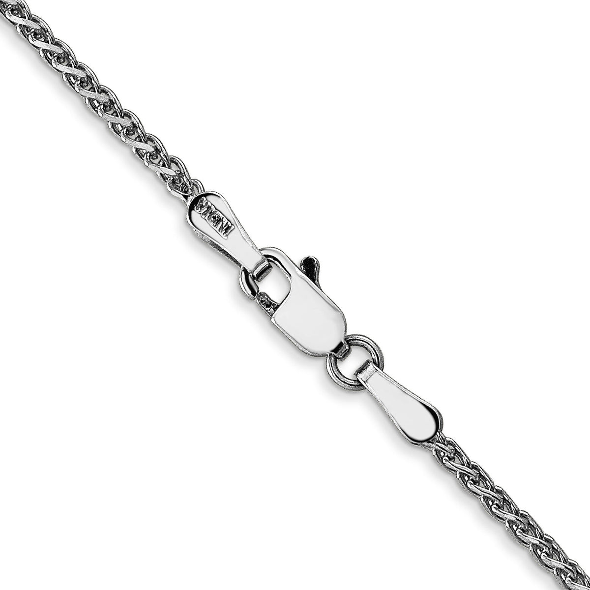 14k White Gold 1.7mm D/C Spiga Chain-PEN128-24