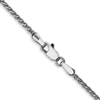 14k White Gold 1.7mm D/C Spiga Chain-PEN128-24