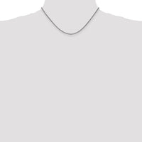 14k White Gold 1.7mm D/C Spiga Chain-PEN128-16