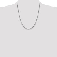 14k White Gold 1.7mm D/C Spiga Chain-PEN128-22