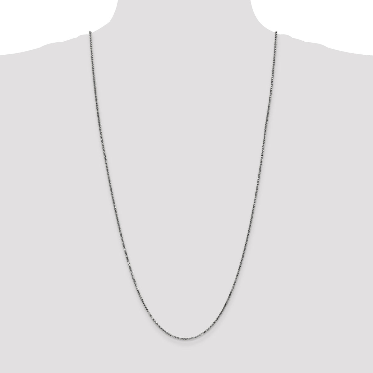 14k White Gold 1.7mm D/C Spiga Chain-PEN128-30