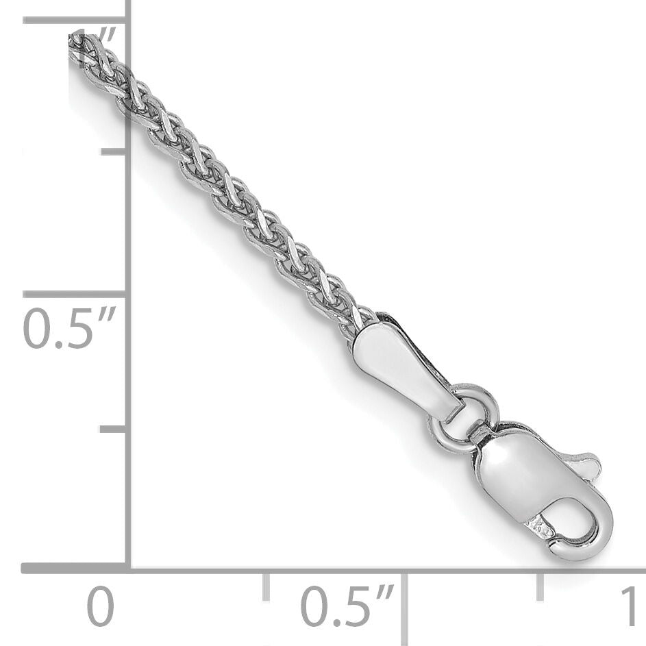 14k White Gold 1.7mm D/C Spiga Chain-PEN128-6