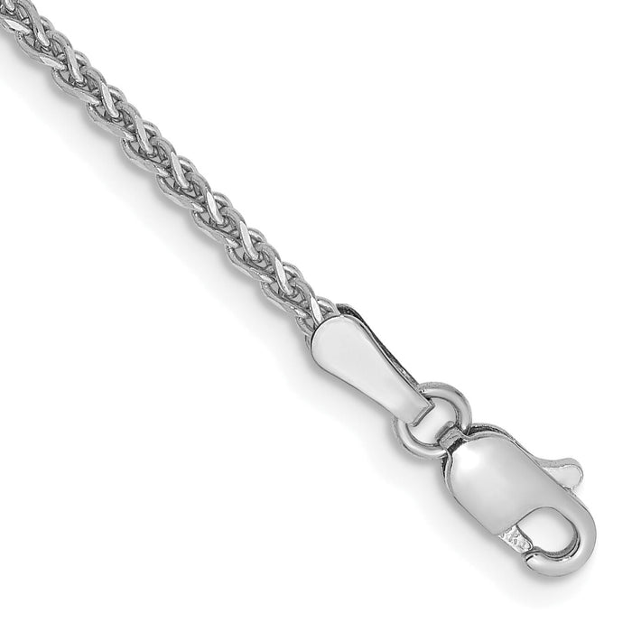 14k White Gold 1.7mm D/C Spiga Chain-PEN128-6