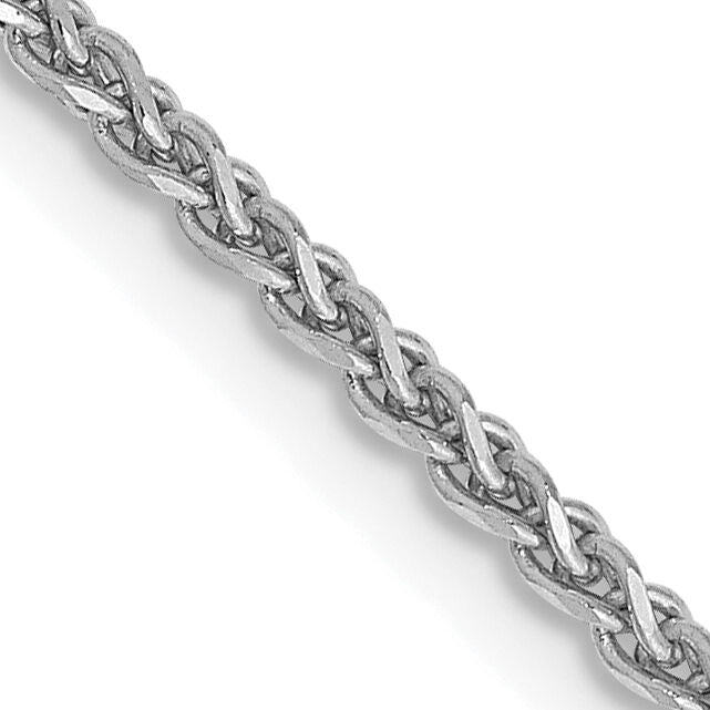 14k White Gold 1.7mm D/C Spiga Chain-PEN128-14