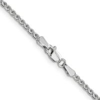 14k White Gold 2.1mm D/C Spiga Chain-PEN129-20