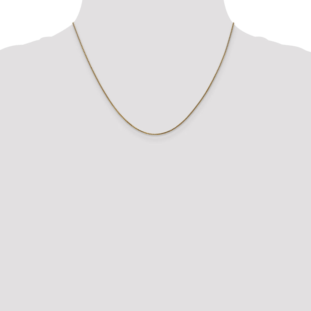 14k 1.05mm D/C Spiga with Spring Ring Clasp Chain-PEN130-18