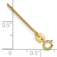 14k 1.05mm D/C Spiga with Spring Ring Clasp Chain-PEN130-7