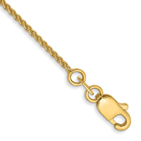 14k 1.05mm Solid Polished Spiga Chain Anklet-PEN133-10