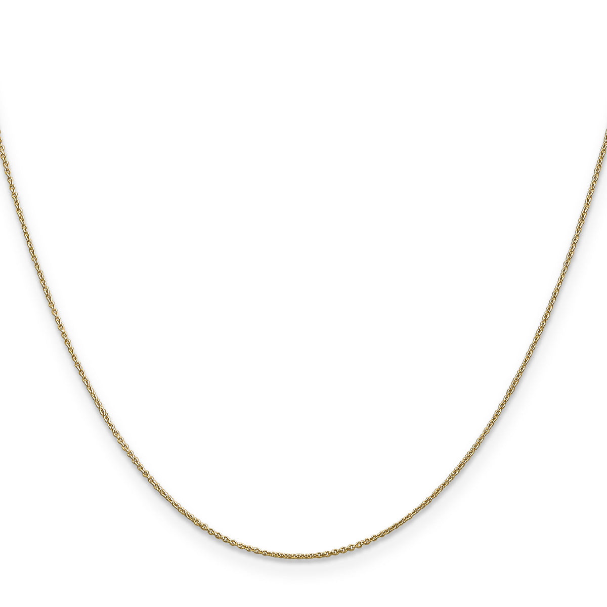 14k .75mm Round Open Link Cable Chain-PEN135-22