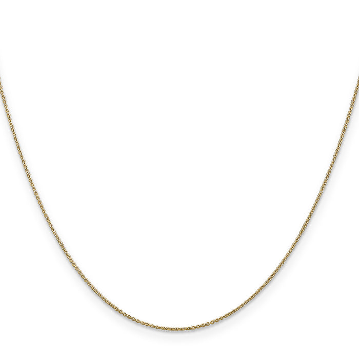 14k .75mm Round Open Link Cable Chain-PEN135-18