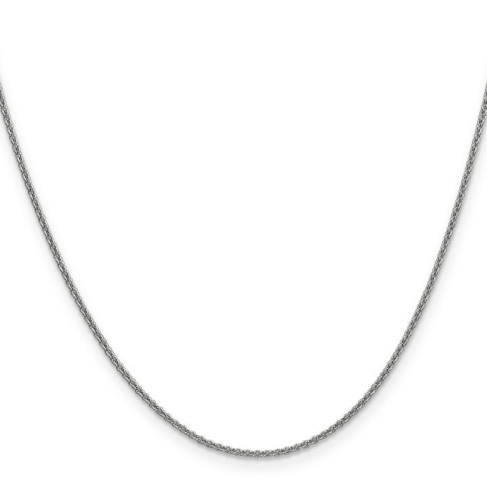 14k White Gold 1.4mm Round Open Link Cable Chain-PEN137-30