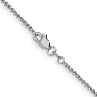 14k White Gold 1.4mm Round Open Link Cable Chain-PEN137-22