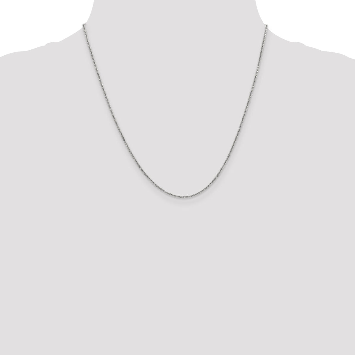 14k White Gold 1.4mm Round Open Link Cable Chain-PEN137-20