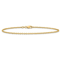 14k 1.8mm Forzantine Cable Chain Anklet-PEN138-10