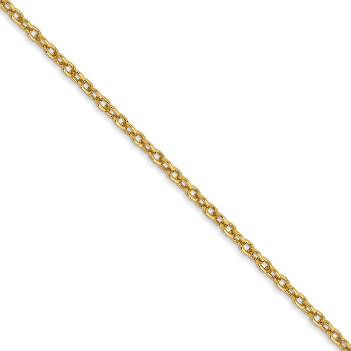 14k 1.8mm Forzantine Cable Chain (100 inch Spool)-PEN138-100