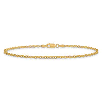 14k 2.2mm Forzantine Cable Chain Anklet-PEN139-10
