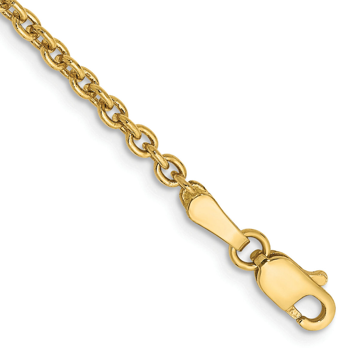 14k 2.2mm Forzantine Cable Chain Anklet-PEN139-10