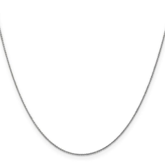 14k White Gold .75mm Round Open Link Cable Chain-PEN143-24