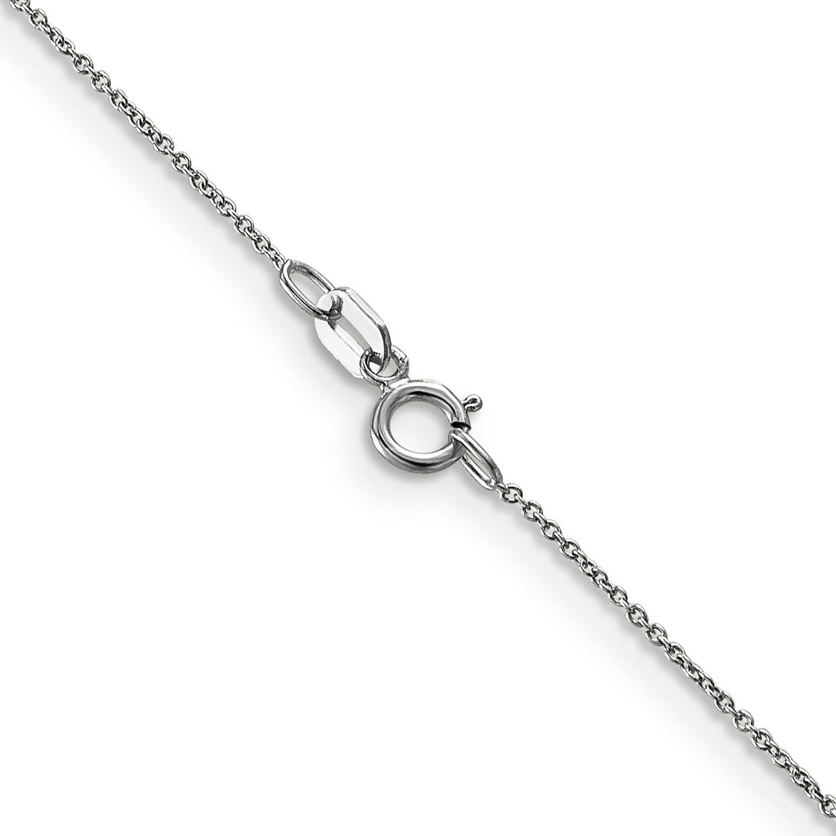 14k White Gold .75mm Round Open Link Cable Chain-PEN143-20