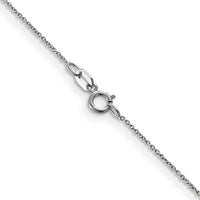 14k White Gold .75mm Round Open Link Cable Chain-PEN143-20