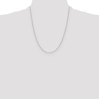 14k White Gold .75mm Round Open Link Cable Chain-PEN143-22