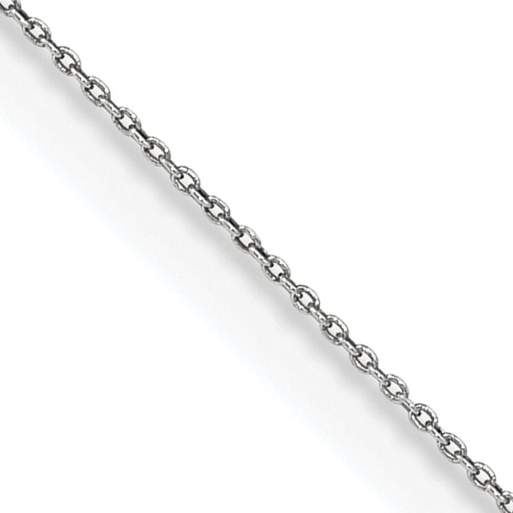 14k White Gold .75mm Round Open Link Cable Chain-PEN143-22