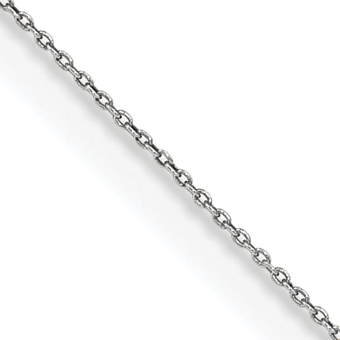 14k White Gold .75mm Round Open Link Cable Chain-PEN143-18