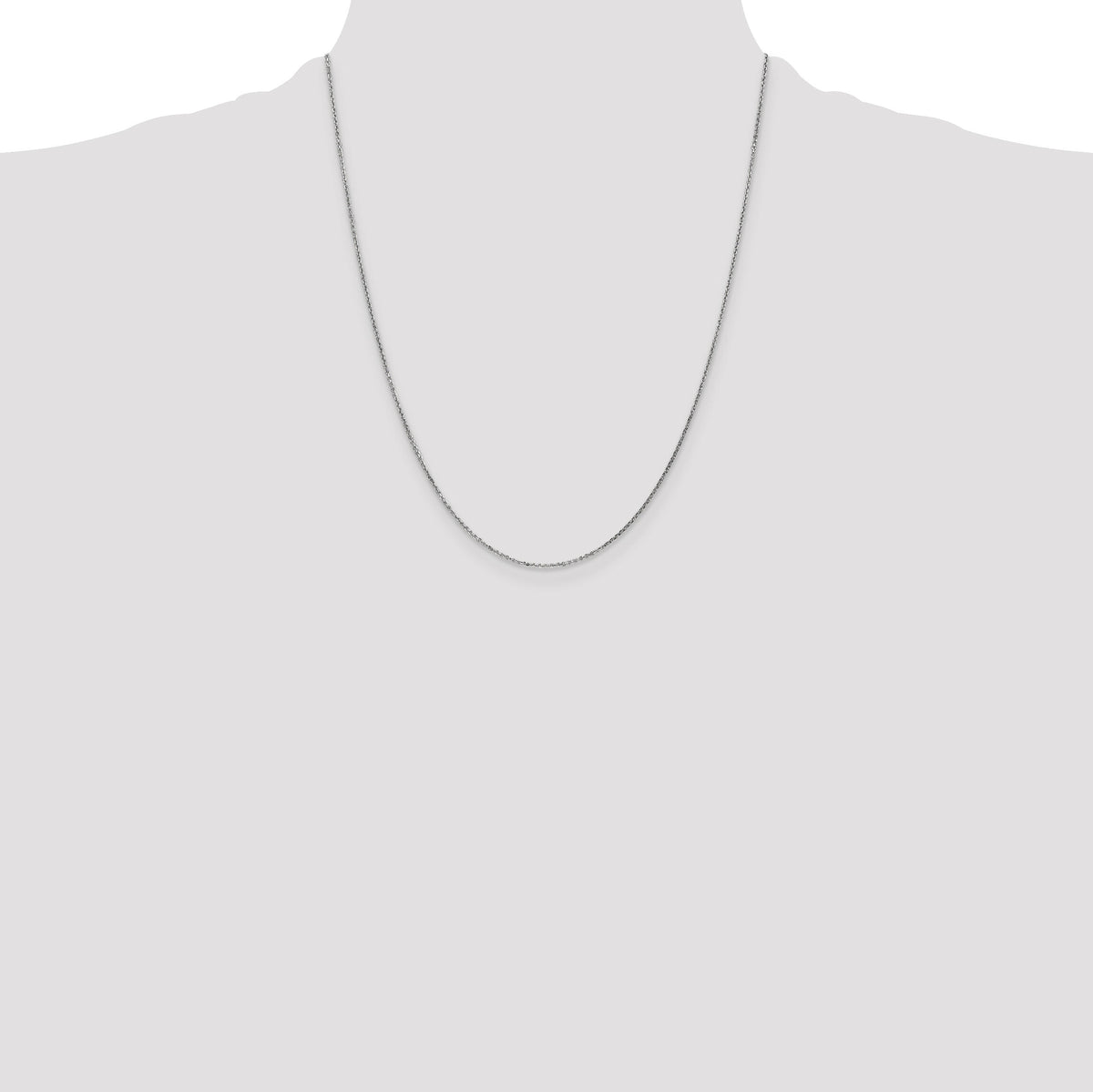 14k White Gold .95mm D/C Cable Chain-PEN144-22