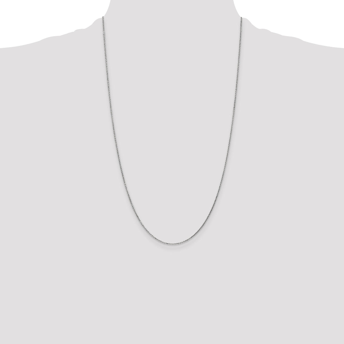 14k White Gold .95mm D/C Cable Chain-PEN144-26