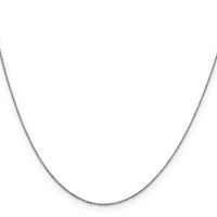 14k White Gold .6mm D/C Round Open Link Cable Chain-PEN145-16