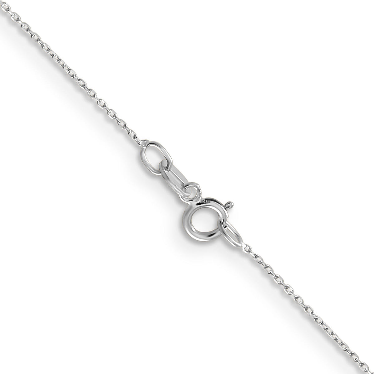 14k White Gold .6mm D/C Round Open Link Cable Chain-PEN145-14